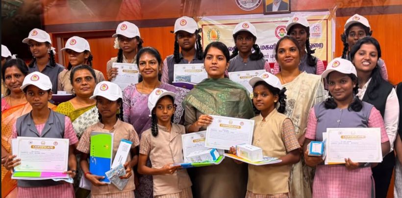 Menstrual Hygiene Awareness to Young Girls organized by District Social Welfare Office, Coimbatore